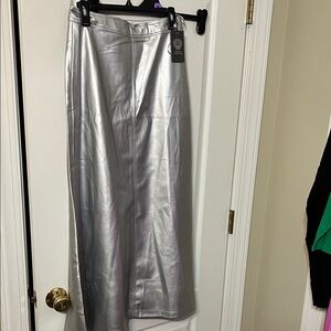 Vince Camuto Silver Maxi Skirt